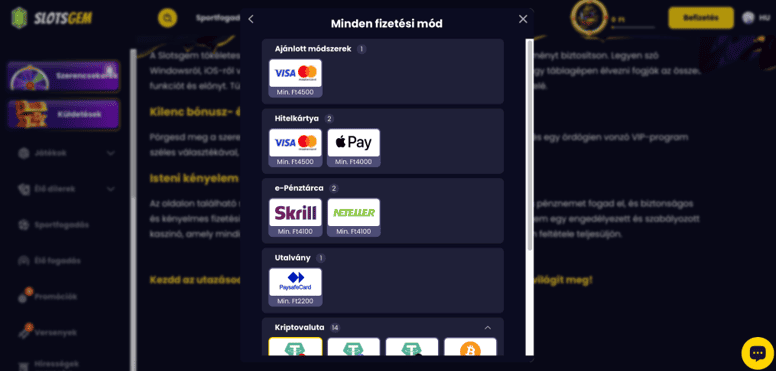 Így fizethetsz be Slotsgem