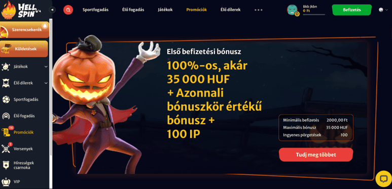 Így szerezheted meg a bónuszodat Hellspin